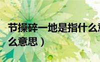 节操碎一地是指什么意思（节操碎了一地是什么意思）