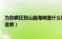 为你疯狂到山崩海啸是什么歌（为你爆灯、疯狂爆灯是什么意思）