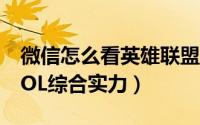 微信怎么看英雄联盟排名（怎样用微信查询LOL综合实力）