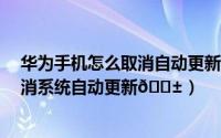 华为手机怎么取消自动更新系统（华为mate60pro怎么取消系统自动更新