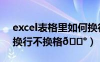 excel表格里如何换行（excel表格如何才能换行不换格