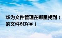 华为文件管理在哪里找到（文件管理中如何找到QQ群下载的文件