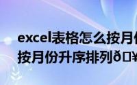 excel表格怎么按月份统计（Excel表格如何按月份升序排列