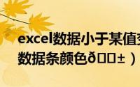 excel数据小于某值变颜色（excel如何设置数据条颜色