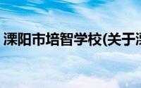 溧阳市培智学校(关于溧阳市培智学校的简介)