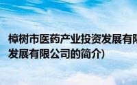 樟树市医药产业投资发展有限公司(关于樟树市医药产业投资发展有限公司的简介)