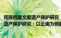 民族档案文献遗产保护研究：以云南为例(关于民族档案文献遗产保护研究：以云南为例的简介)