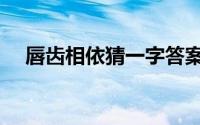 唇齿相依猜一字答案（唇齿相依猜一字）