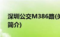 深圳公交M386路(关于深圳公交M386路的简介)