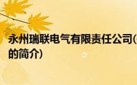 永州瑞联电气有限责任公司(关于永州瑞联电气有限责任公司的简介)