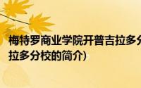 梅特罗商业学院开普吉拉多分校(关于梅特罗商业学院开普吉拉多分校的简介)