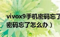 vivox9手机密码忘了怎么恢复出厂（vivox9密码忘了怎么办）