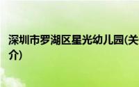 深圳市罗湖区星光幼儿园(关于深圳市罗湖区星光幼儿园的简介)