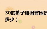 30的裤子腰围臀围是多少（30的裤子腰围是多少）