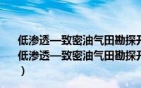 低渗透—致密油气田勘探开发技术国际研讨会论文集（关于低渗透—致密油气田勘探开发技术国际研讨会论文集的简介）