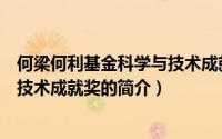 何梁何利基金科学与技术成就奖（关于何梁何利基金科学与技术成就奖的简介）