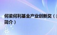 何梁何利基金产业创新奖（关于何梁何利基金产业创新奖的简介）