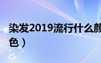 染发2019流行什么颜色（2019染头发什么颜色）