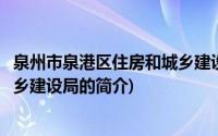 泉州市泉港区住房和城乡建设局(关于泉州市泉港区住房和城乡建设局的简介)