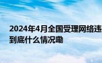 2024年4月全国受理网络违法和不良信息举报2007.8万件 到底什么情况嘞