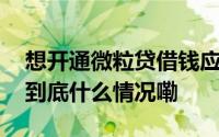 想开通微粒贷借钱应急一定要找准官方入口 到底什么情况嘞