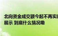 北向资金成交额今起不再实时披露券商App将取消相关板块展示 到底什么情况嘞