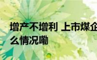 增产不增利 上市煤企如何破局创收？ 到底什么情况嘞