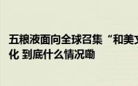 五粮液面向全球召集“和美文化大使” 携手传播中国和美文化 到底什么情况嘞