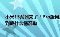 小米15系列来了！Pro版用上钛金属和卫星通信 10月发布 到底什么情况嘞