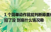 1 个简单动作就能判断膝盖疼是不是有问题！快来看看你中招了没 到底什么情况嘞