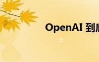 OpenAI 到底什么情况嘞