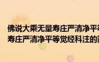 佛说大乘无量寿庄严清净平等觉经科注（关于佛说大乘无量寿庄严清净平等觉经科注的简介）