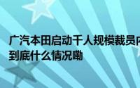 广汽本田启动千人规模裁员内部人士称或涉及中层管理干部 到底什么情况嘞