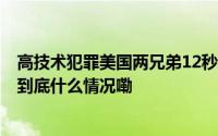 高技术犯罪美国两兄弟12秒骗取价值2500万美元虚拟货币 到底什么情况嘞