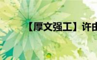 【厚文强工】许由 到底什么情况嘞