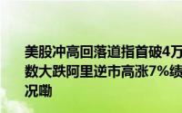 美股冲高回落道指首破4万点大关后转跌游戏驿站连日两位数大跌阿里逆市高涨7%绩优京东百度震荡收涨 到底什么情况嘞