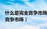 什么是完全竞争市场?举例说明（什么是完全竞争市场）