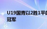 U19国青以2胜1平的战绩拿到了“华山杯”冠军