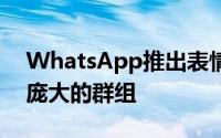 WhatsApp推出表情符号反应更大的文件和庞大的群组