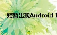 短暂出现Android 11开发人员预览页面