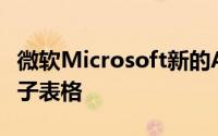 微软Microsoft新的AI工具将使用快照创建电子表格