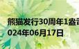 熊猫发行30周年1盎司币价格今天多少一克 2024年06月17日