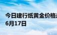 今日建行纸黄金价格走势图最新查询 2024年6月17日