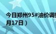 今日郑州95#油价调整最新消息（2024年06月17日）