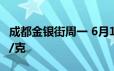 成都金银街周一 6月17日黄金价格报价695元/克