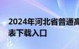 2024年河北省普通高校招生考生志愿填报草表下载入口