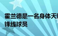 霍兰德是一名身体天赋出色，运动能力不俗的锋线球员