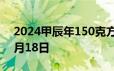 2024甲辰年150克方形金币价格 2024年06月18日