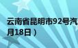 云南省昆明市92号汽油价格查询（2024年06月18日）