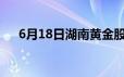 6月18日湖南黄金股票走弱 下跌3 51%